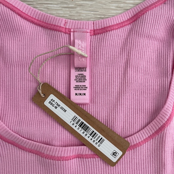 SKIMS LIMITED EDITION BUBBLEGUM COTTON RIB TANK M - Picture 2 of 4